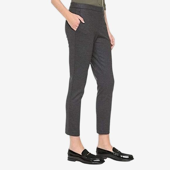THEORY Thaniel K Fixture Ponte Pants in Charcoal, Size 12, NWT - Picture 1 of 7